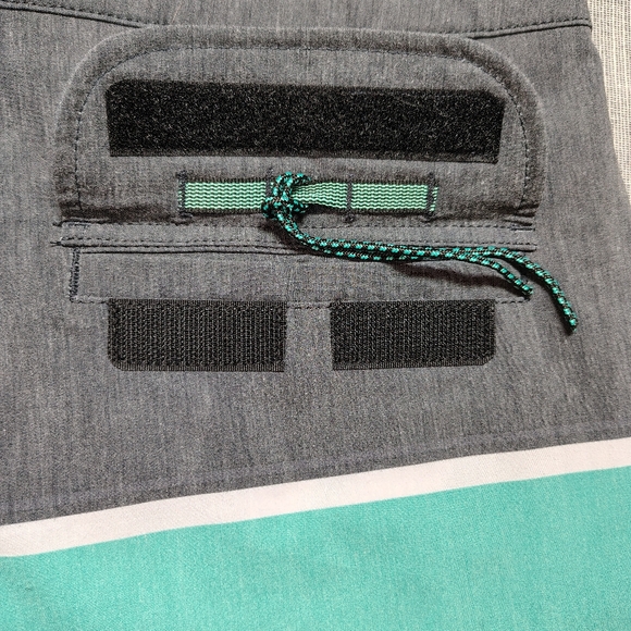 Vissla The Point Board‎ Shorts Size 30 Small 19.5" Blue Gray Striped Surf Swim - Picture 8 of 12